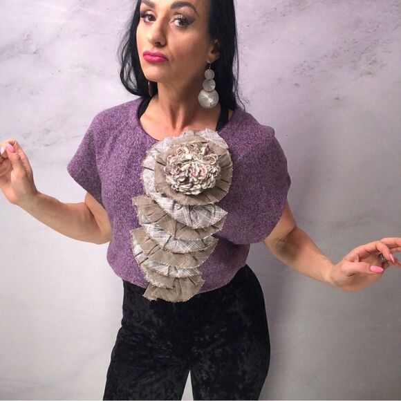 Moth wool blend cute sweater - Picture 1 of 5